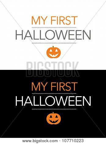 Vector My First Halloween Graphic