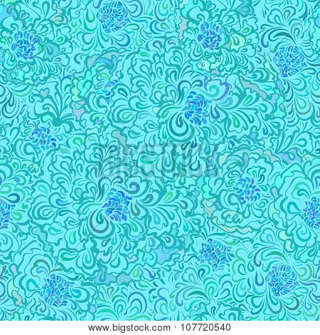 Seamless pattern made of curls and swirls