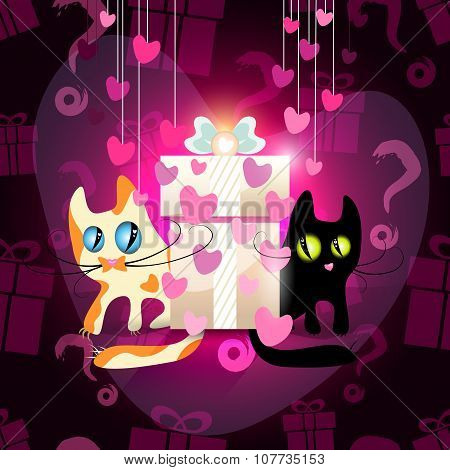 Cats falling in love