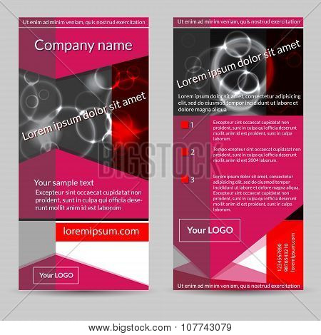 Set of  geometric  flyers.  Abstract vector template design