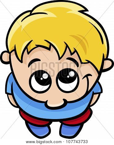 Cute Little Boy Cartoon Illustration