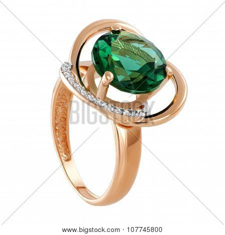 original female ring of gold. A precious gift for a woman.