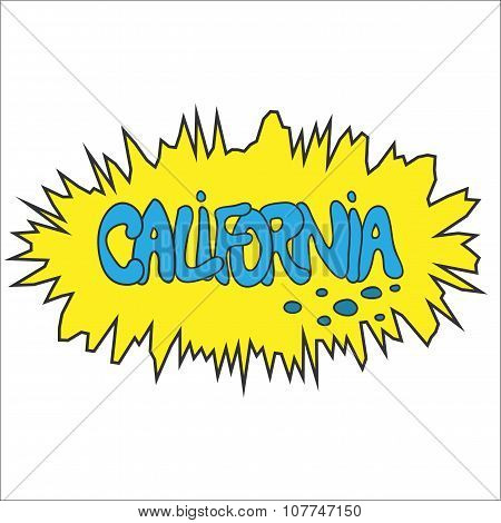 California comic graffity badge