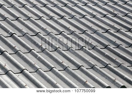 Old Weathered Tile Roof.