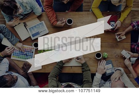Banner Band Blank Tape Symbol Placard Lebel Sticker Concept