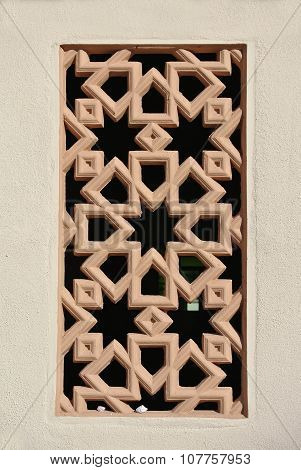 Islamic decorative pattern wall made from precast fibre reinforce concrete