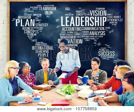Leadership Boss Management Coach Chief Global Concept