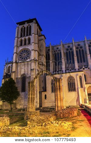 Lyon Cathedral In France