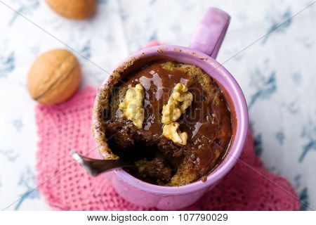 Mug Cake Prepared In Microwave