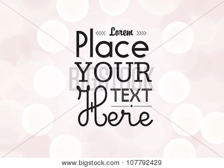 Beautiful shiny vector light with text.