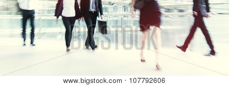 People commuting in Hong Kong Pedestrian Concept