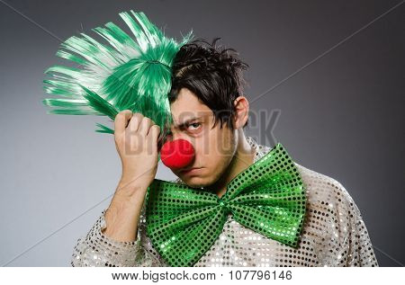 Funny man with mohawk hairstyle