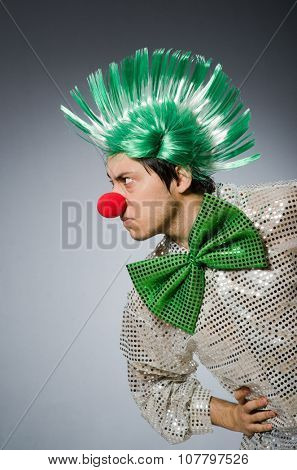 Funny man with mohawk hairstyle