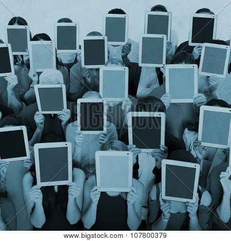 Social Gathering Digital Tablet Communication Society Concept