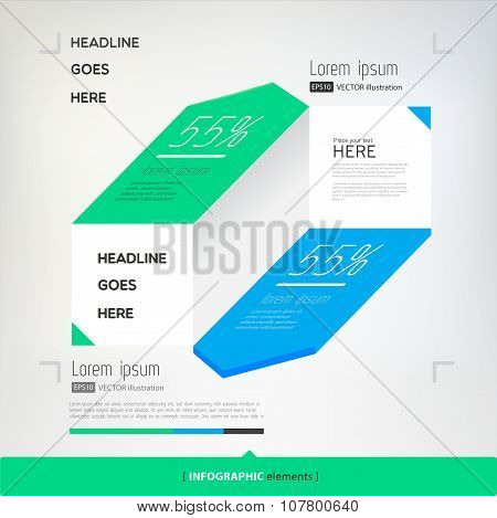 Vector, modern, abstract infographics elements.