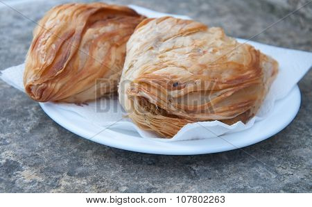 Pastizzi , Typical Street Food Maltese With Ricotta And Peas