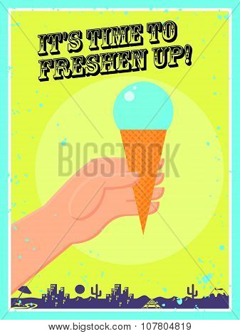 Vector flat summer illustration