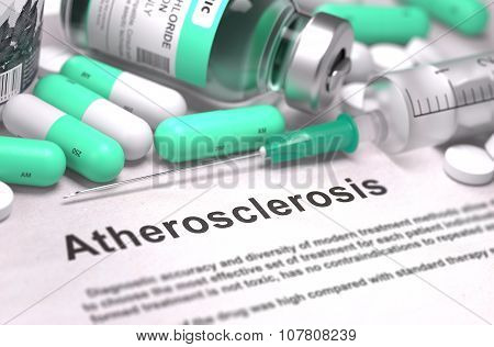 Atherosclerosis Diagnosis. Medical Concept. Composition of Medic.