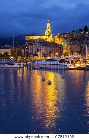 Harbor In Menton, France