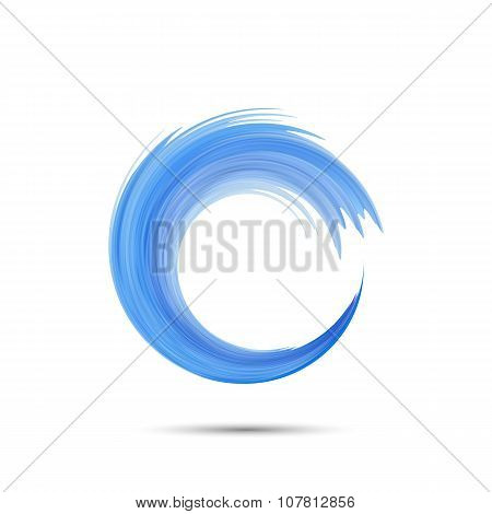 Water wave  in the circl