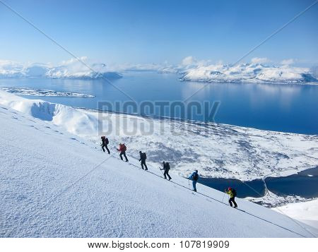 Randonee Skiing In Norway
