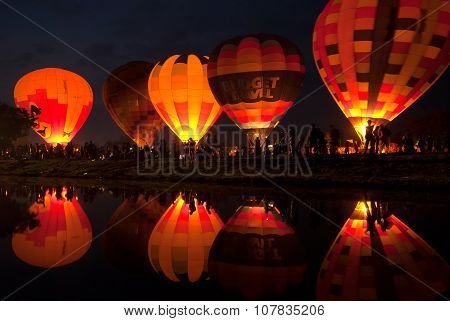 Hot Air Balloon In Thailand International Balloon Festival 2009.