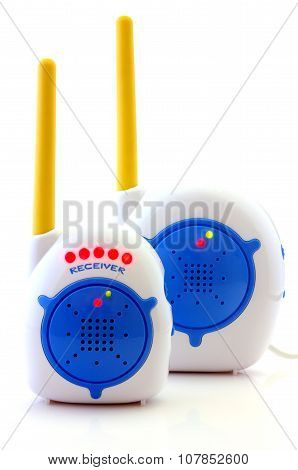 Babyphone isolated on white closeup
