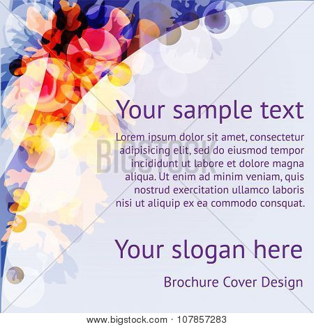 Abstract colorful background with bubbles. Place for your text.