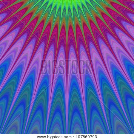 Multicolor fractal sun rays