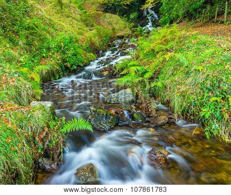 Waterfall Dartmoor National Park England