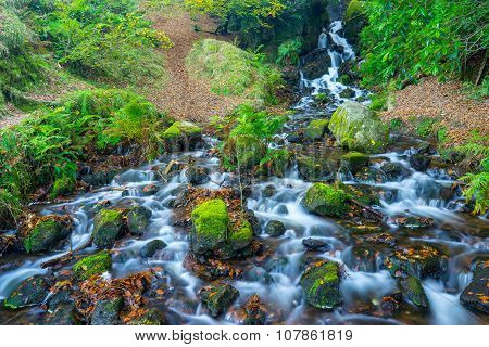 Waterfall Dartmoor National Park England