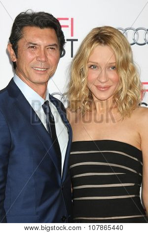 LOS ANGELES - NOV 9:  Lou Diamond Phillips, Yvonne Boismier Phillips at the AFI Fest 2015 Presented by Audi - 
