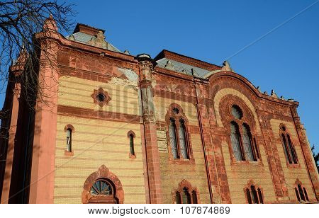 Beautiful Old Jewish Temple (synagogue) In Uzhgorod, Zakarpattia,western Ukraine