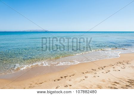 Beautiful Tropical Beach With Turquoise Water And White Sand