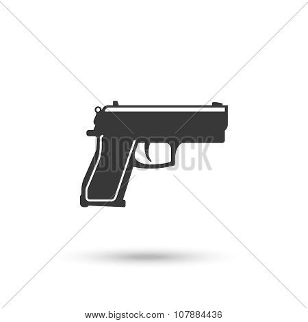 Pistol or hand gun icon