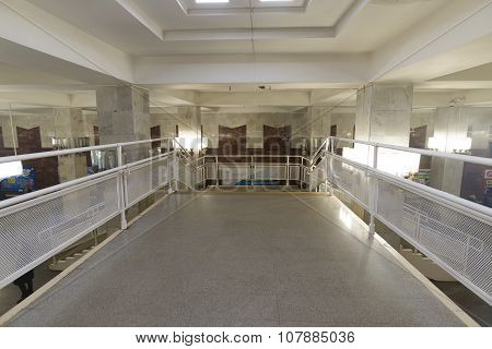Nizhny Novgorod RUSSIA - 02.11.2015. Interior of a Moskovskaya subway station