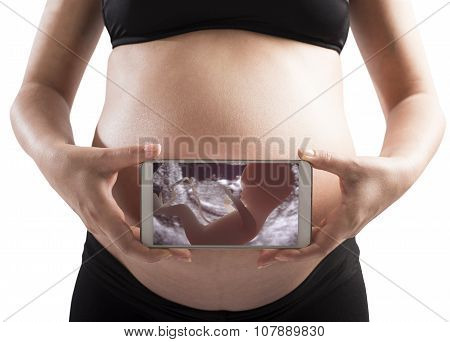 Baby on a phone