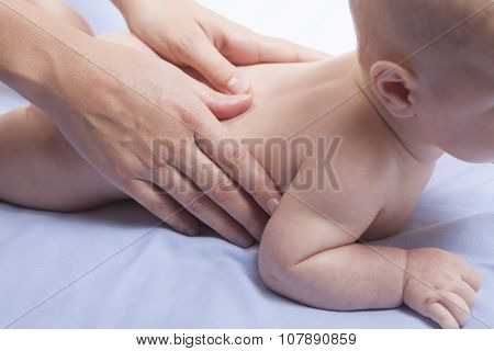 Three Month Baby Boy Back Massage