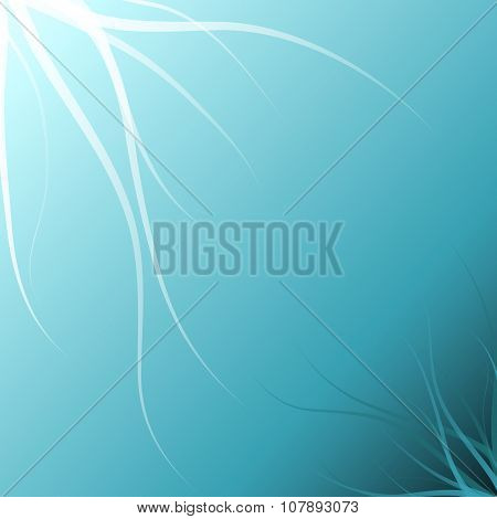 glowing tentacles Blue abstract vector background