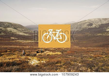 Bicycle Riding Bike Transportation Icon Concept