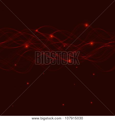 Bright Red Background With Abstract Lines