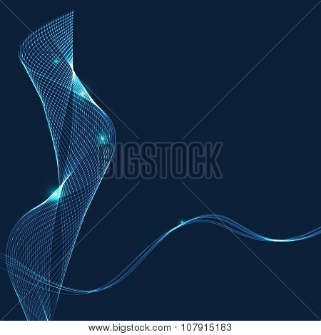 Abstract Background With Blue Grid