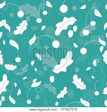 An elegant seamless pattern with flora about autumn