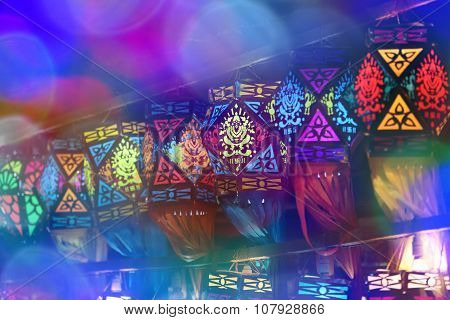 Colorful Diwali Lanterns