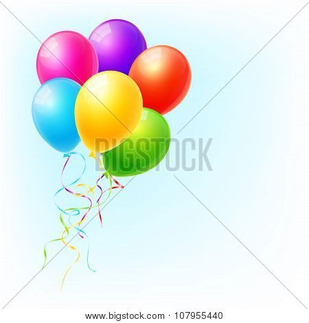 Party And Celebration Invitation Vector With Colorful Balloons