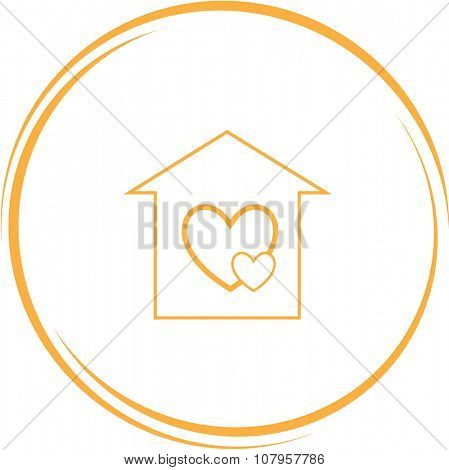 orphanage. Internet button. Vector icon.