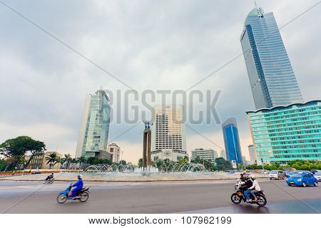 photo of momument of independence in Jakarta. Indonesia