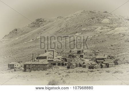 Vintage Style Photo Of Bodie Ghost Town
