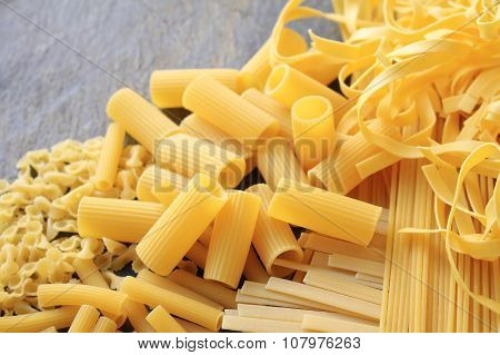 uncooked pasta selection