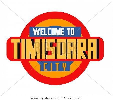 Timisoara beautiful city in europe. vector cartoon illustration